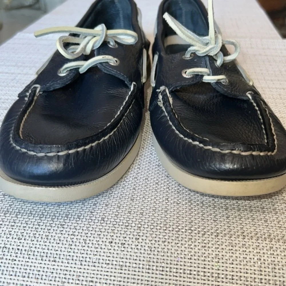 Sperry Men’s 2-Eye charcoal Leather Boat Shoe Size11.5 ,used,leather,dark color